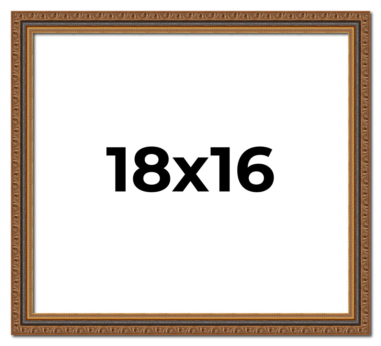 18x16 Classic Gold Picture Frame - UV Acrylic, Foam Board Backing, Hanging Hardware